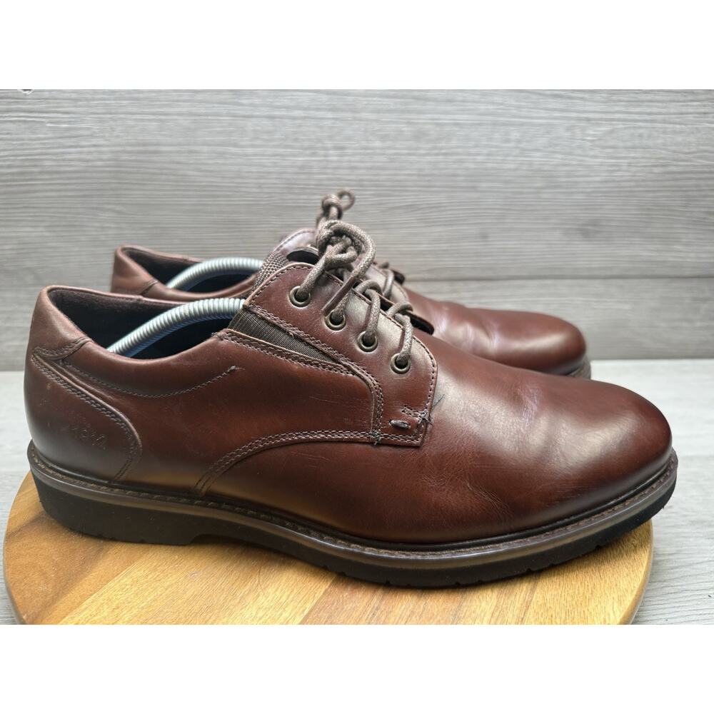 Nunn Bush Mens Denali Plain Toe Shoes Comfort Gel Oxford Brown Leather Men’s 11W